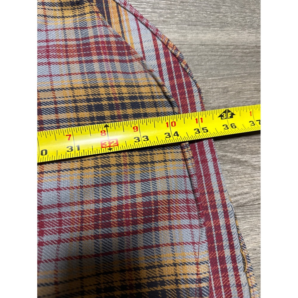 Carhartt Mens 2XL Tall Plaid Flannel Button Down Shirt S61BLK Multi Color Cotton - Picture 5 of 7